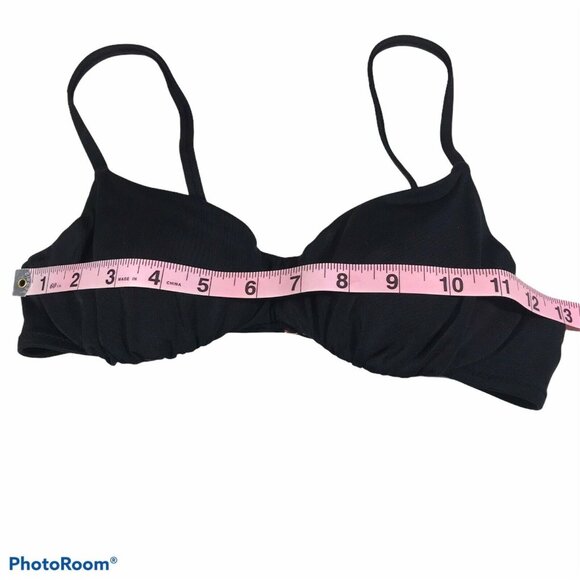 Shade And Shore Womens Size 32B Swim Top Adjustable Straps Black New Without Tag - Picture 6 of 10